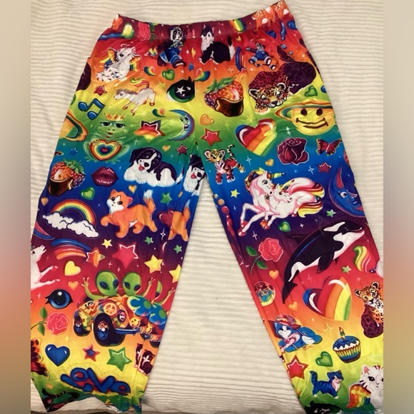 Pants - Women’s Plus Size Graphic Print Pants Wide Leg Y2K Aesthetic Vibrant 🦄💖